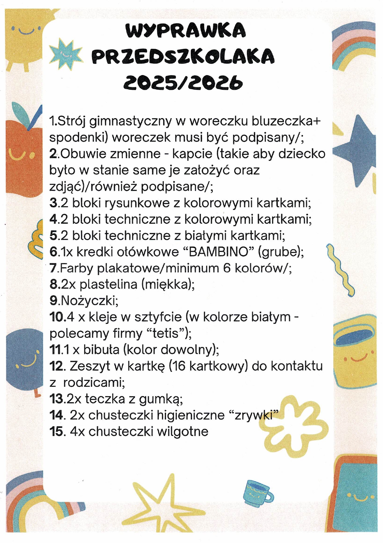Wyprawka Przedszkolaka 2025/2026